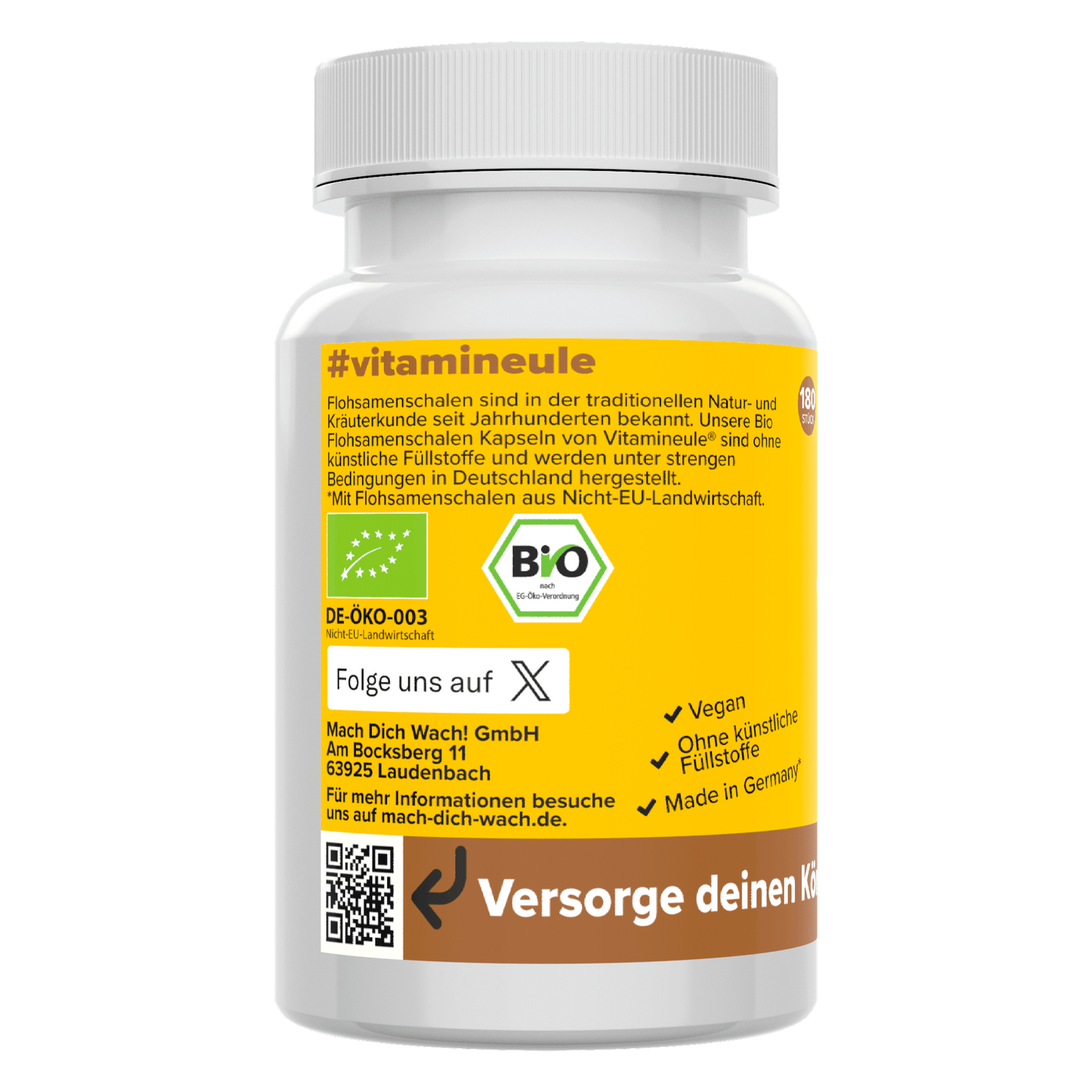 Organic psyllium husk capsules