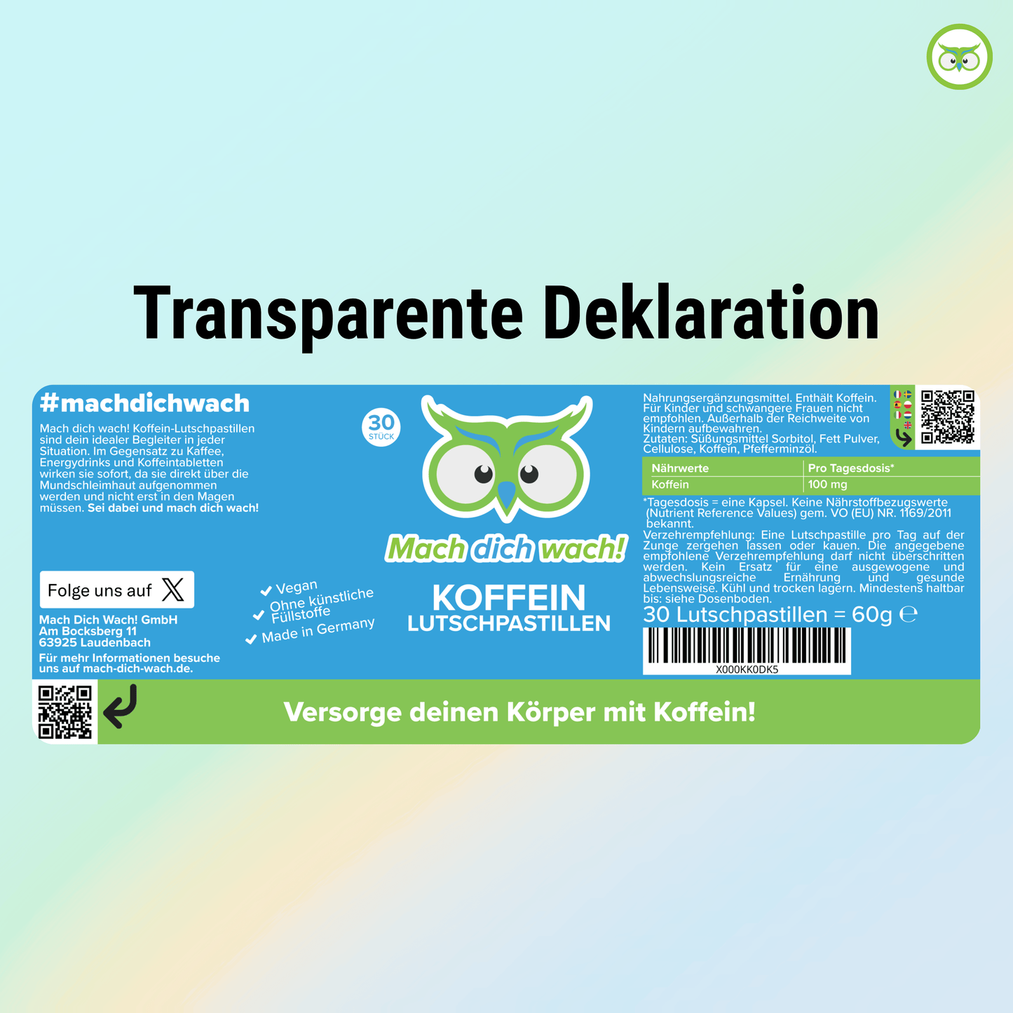 Caffeine lozenges