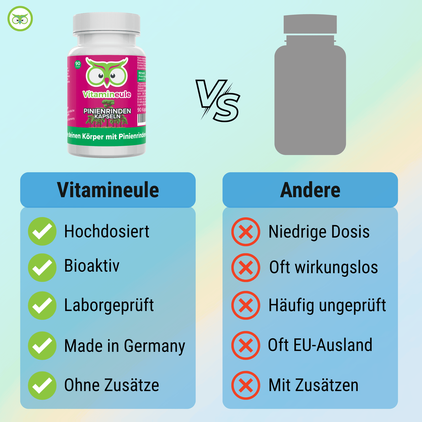 Pine bark extract capsules