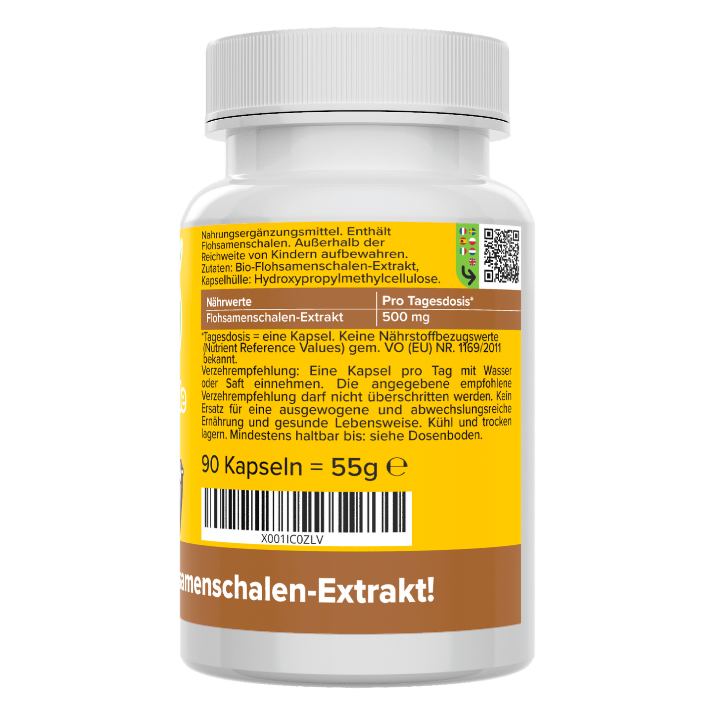 Organic psyllium husk capsules