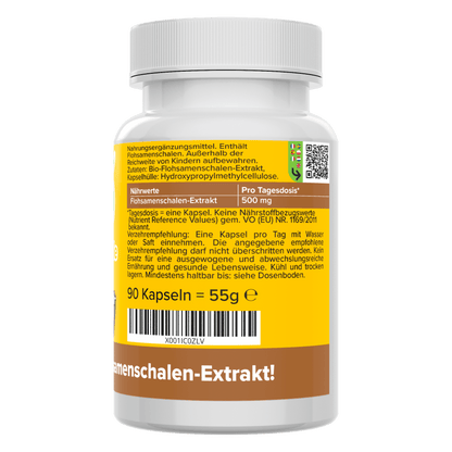 Organic psyllium husk capsules