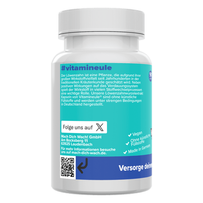 Dandelion root extract capsules