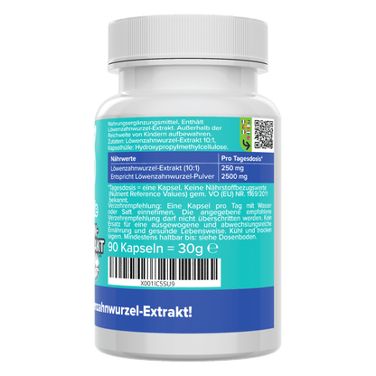 Dandelion root extract capsules