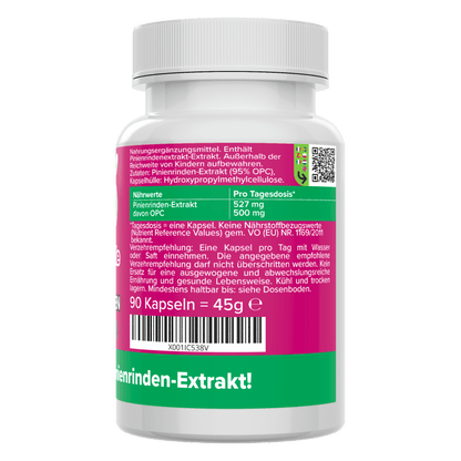 Pine bark extract capsules