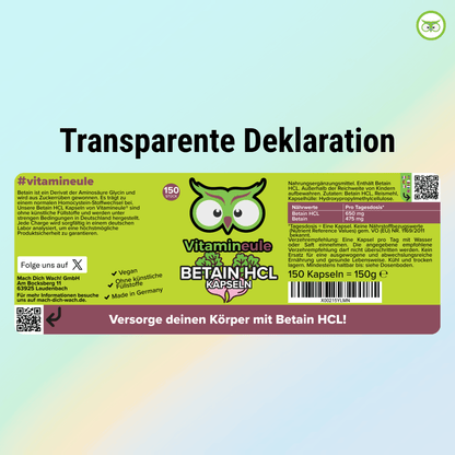 Betaine HCL capsules 