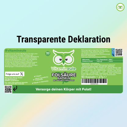 Folic acid capsules (Folate: 5-MTHF)