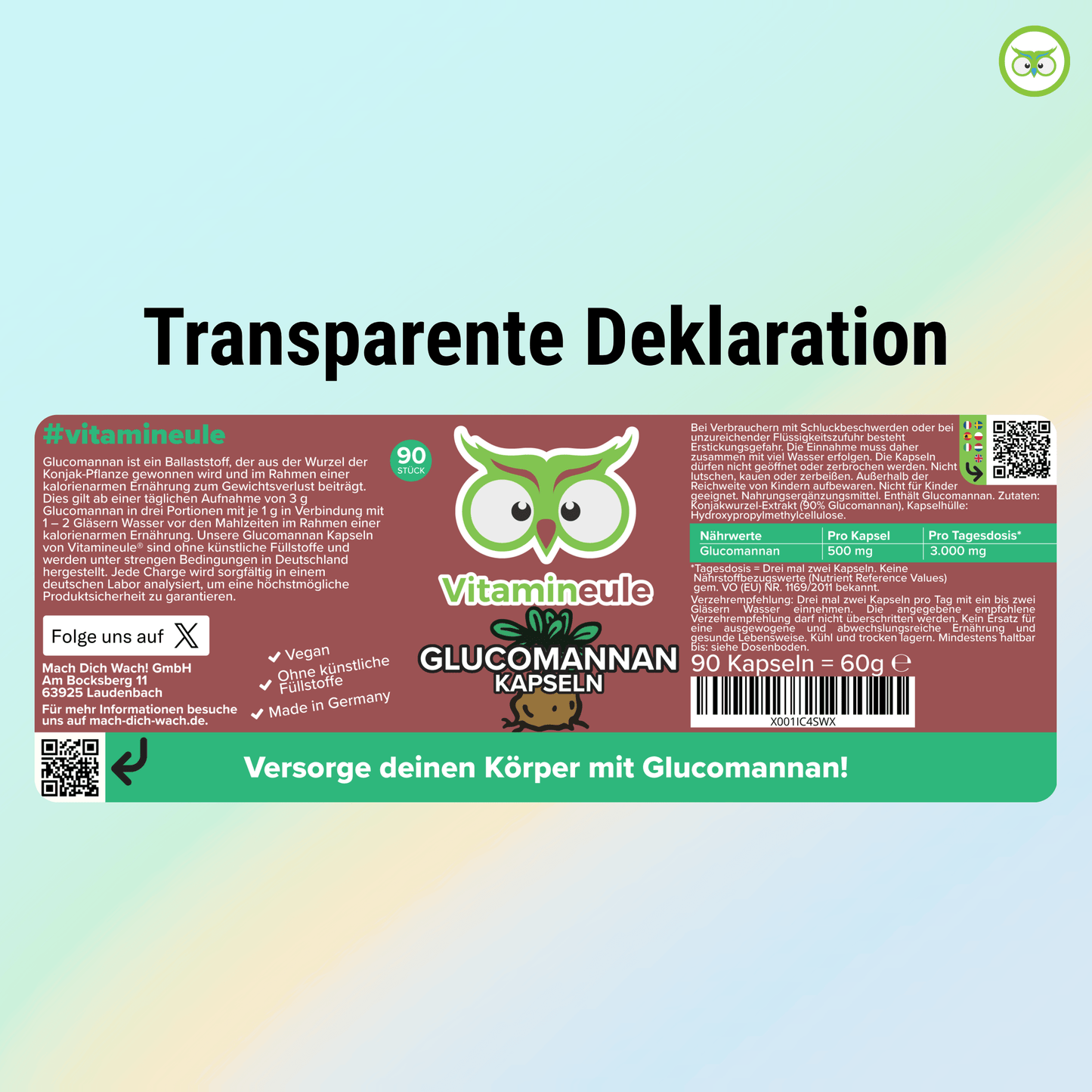 Glucomannan capsules