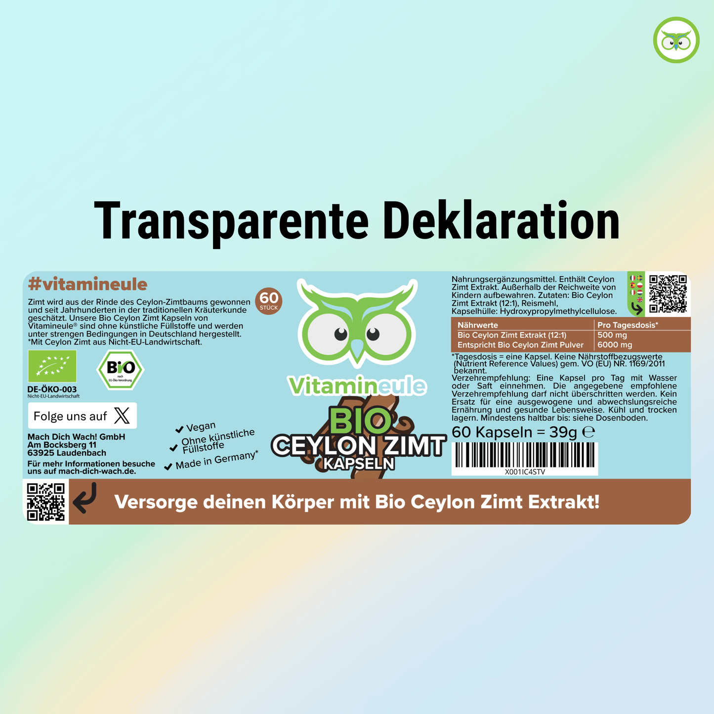 Organic Ceylon Cinnamon Capsules